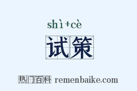 试策是什么意思的图片